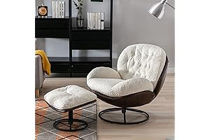 Zsarts Swivel Accent Chair with Matching Ottoman