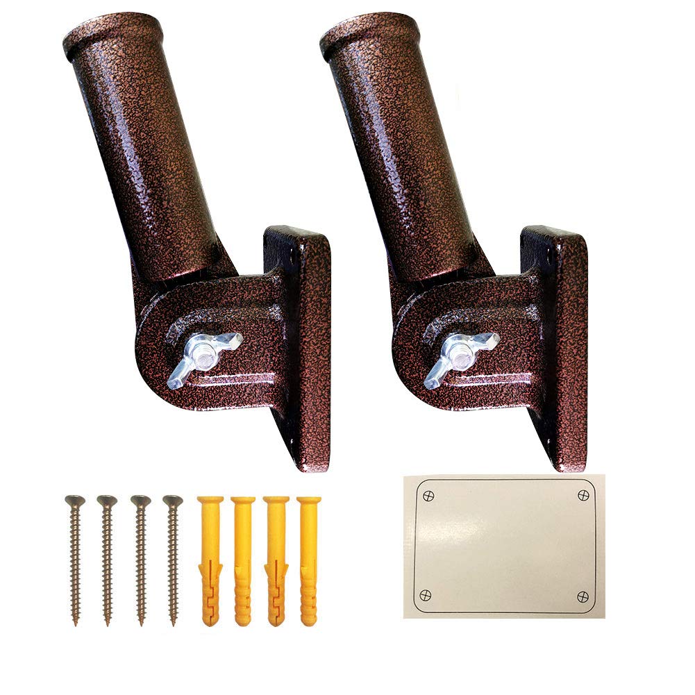 Photo 1 of ABUSA Clearance Inventory Adjustbale Flag Pole Bracket Heavy Duty Aluminum Flag Bronze Powder Coated Display Holder (2 Pack) 2Pack Bronze002-2Pack
