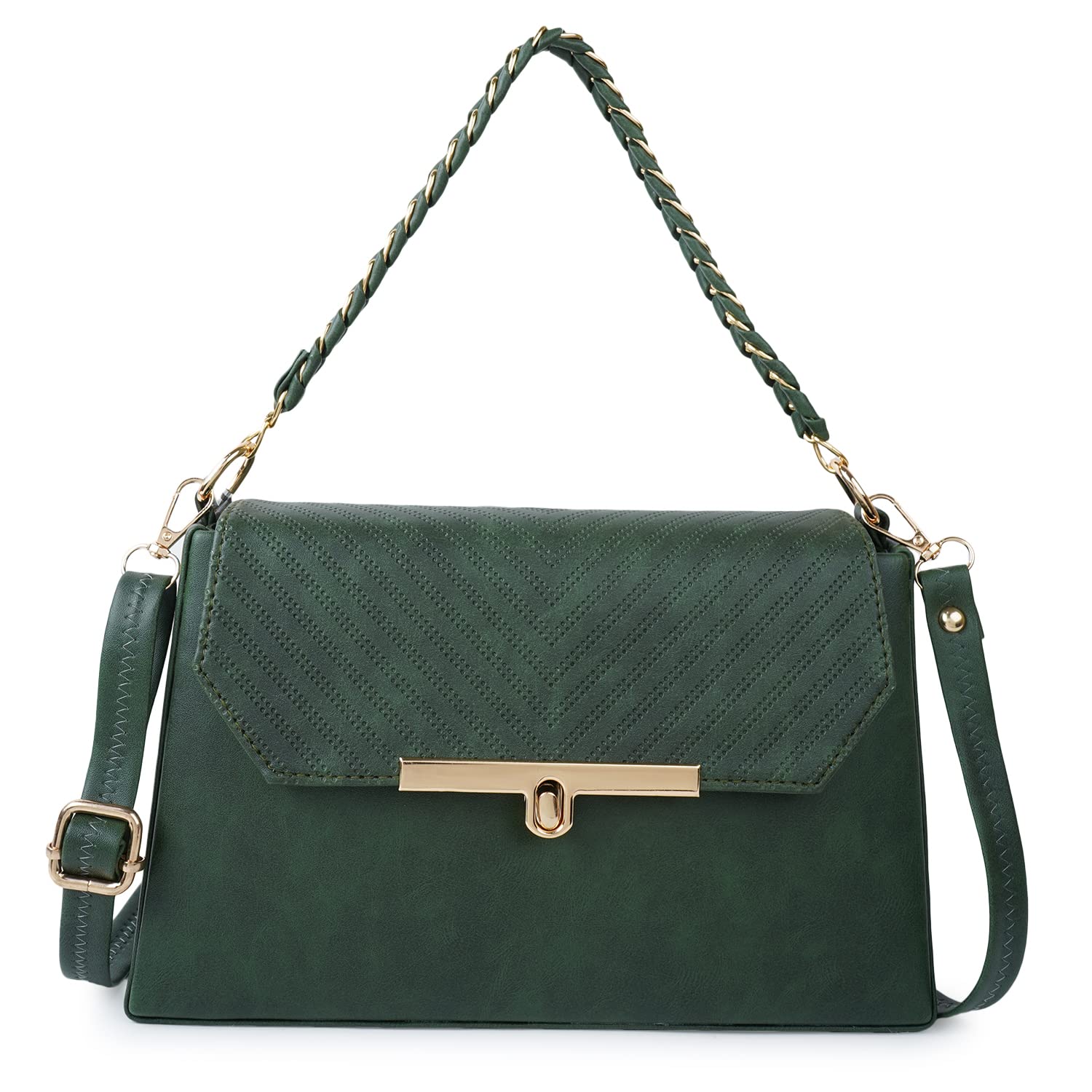 Fargo Leatherette Shoulder Sling Bags For Womens Ladies (Green_FGO-563) (B0C3YZFQGQ) Amazon Price History, Amazon Price Tracker