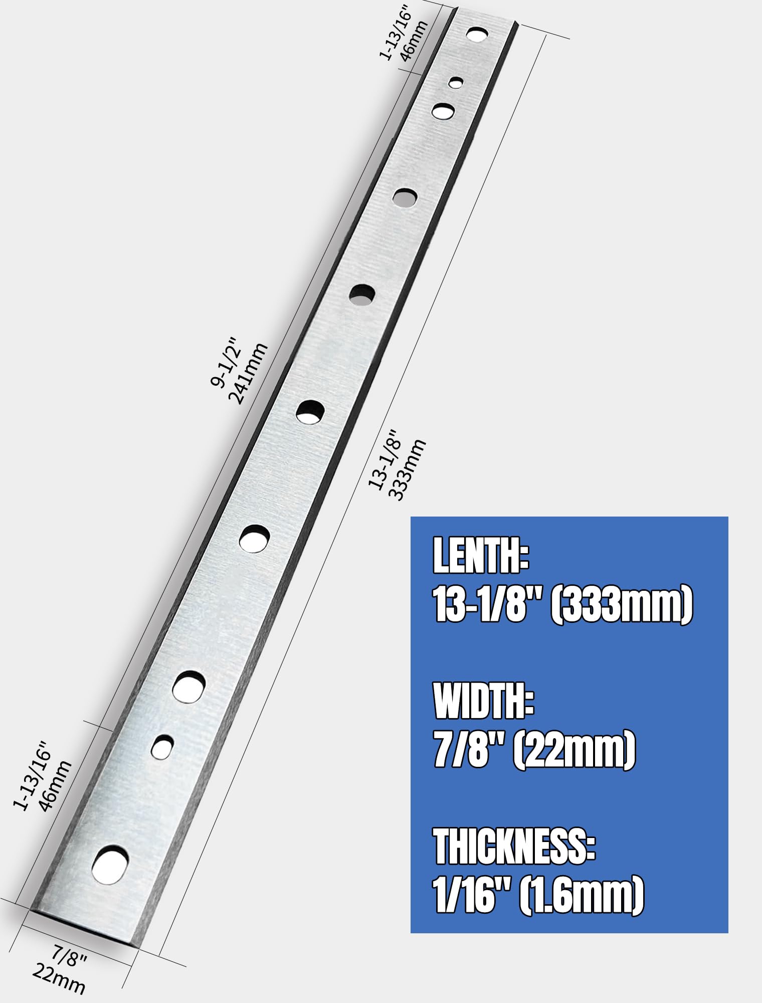 Cuchillas cepilladoras de 13 pulgadas compatibles con cepilladoras DeWalt DW735 DW735X, cuchillas de repuesto para DW7352, cuchillas de cepillado HSS de 13 pulgadas, 3 piezas