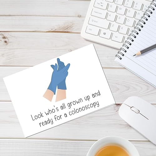 Miniatura 2 de Arsagen Divertida tarjeta de cumpleaños de colonoscopia, tarjeta humorística de cumpleaños 50, 60 y 70, tarjeta de cumpleaños de Getting Old Bday,