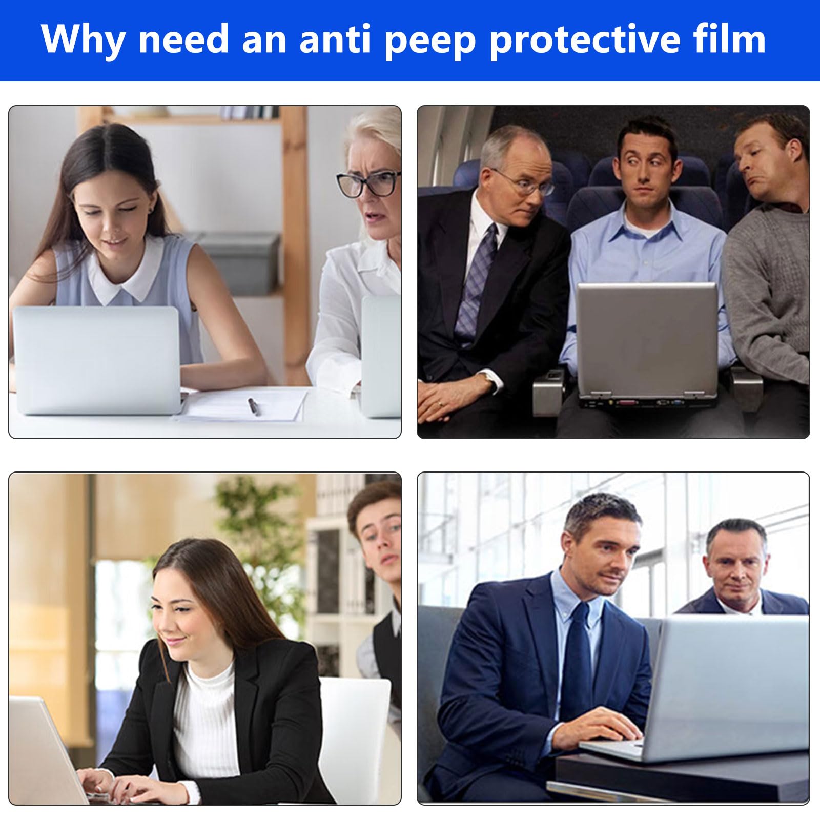AIZYR Protecteur D'éCran Anti - Espion Convient Pour Ordinateur Portable Amovible Privacy Screensaver Filtre Anti - éBlouissement ImperméAble à L'Eau Film PET Anti - Voyeurisme,18.5inch 410X230mm