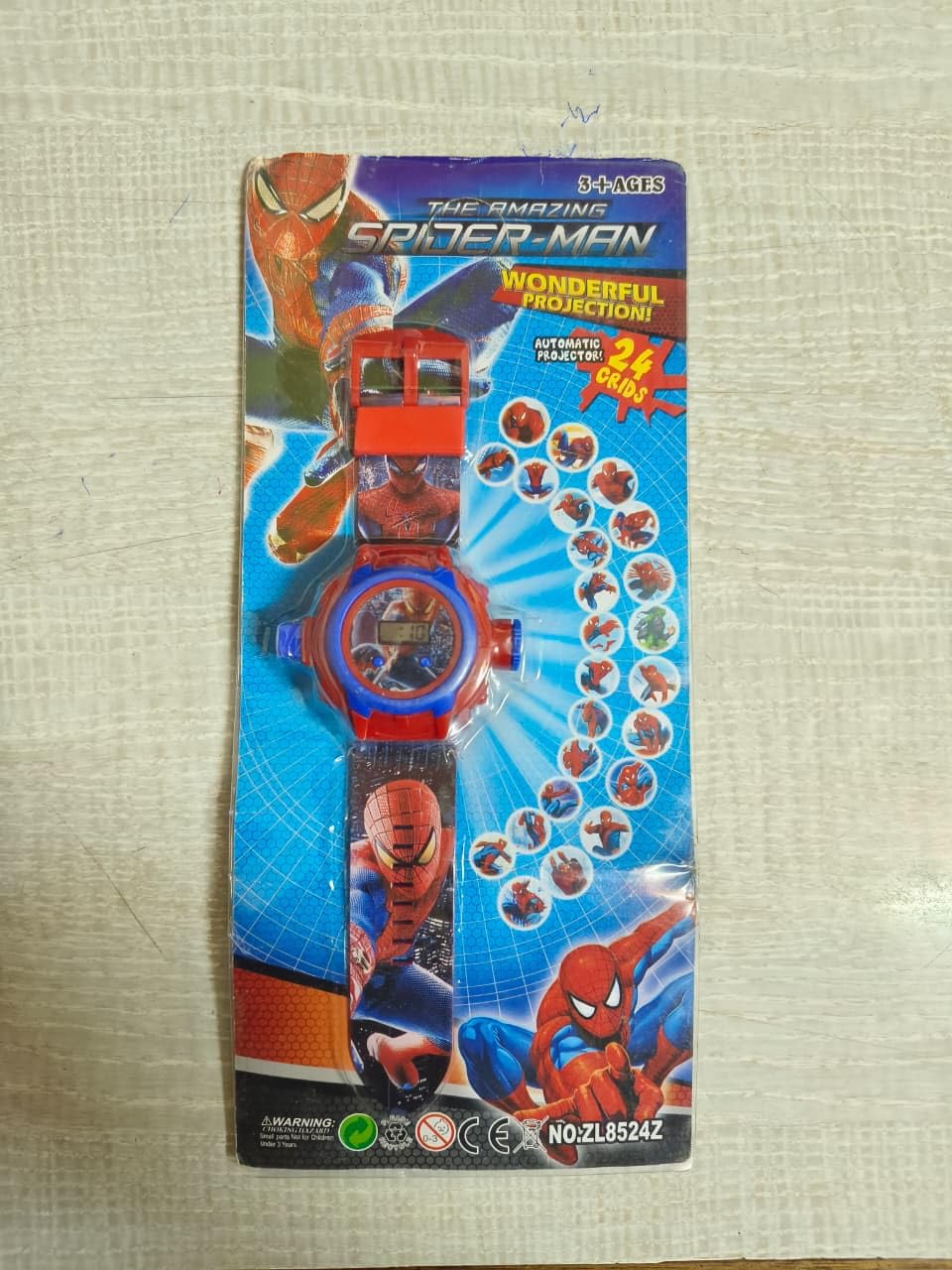 Matrix Kids Edition Digital Watch with 24 Image Projection (Boys & Girls), Spiderman, Free Size, Modern