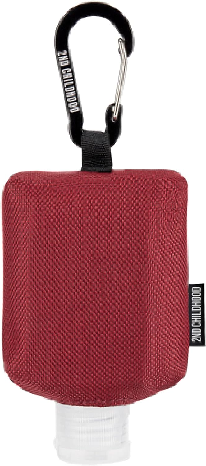 Travel Hand Sanitizer Keychain – Small Refillable 2 oz Bottle with Clip-On Holder – Portable Sanitizer Case for Purse, Backpack, Gym Bag