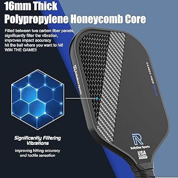 Amazon.co.jp: カーボンファイバーピックルボールパドル、USAPA