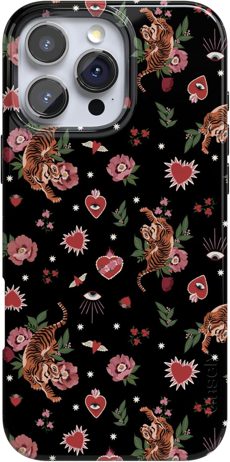 Casely iPhone 16 Pro Case | Wild at Heart | Tiger | Compatible with MagSafe | Classic Ultra Slim Design