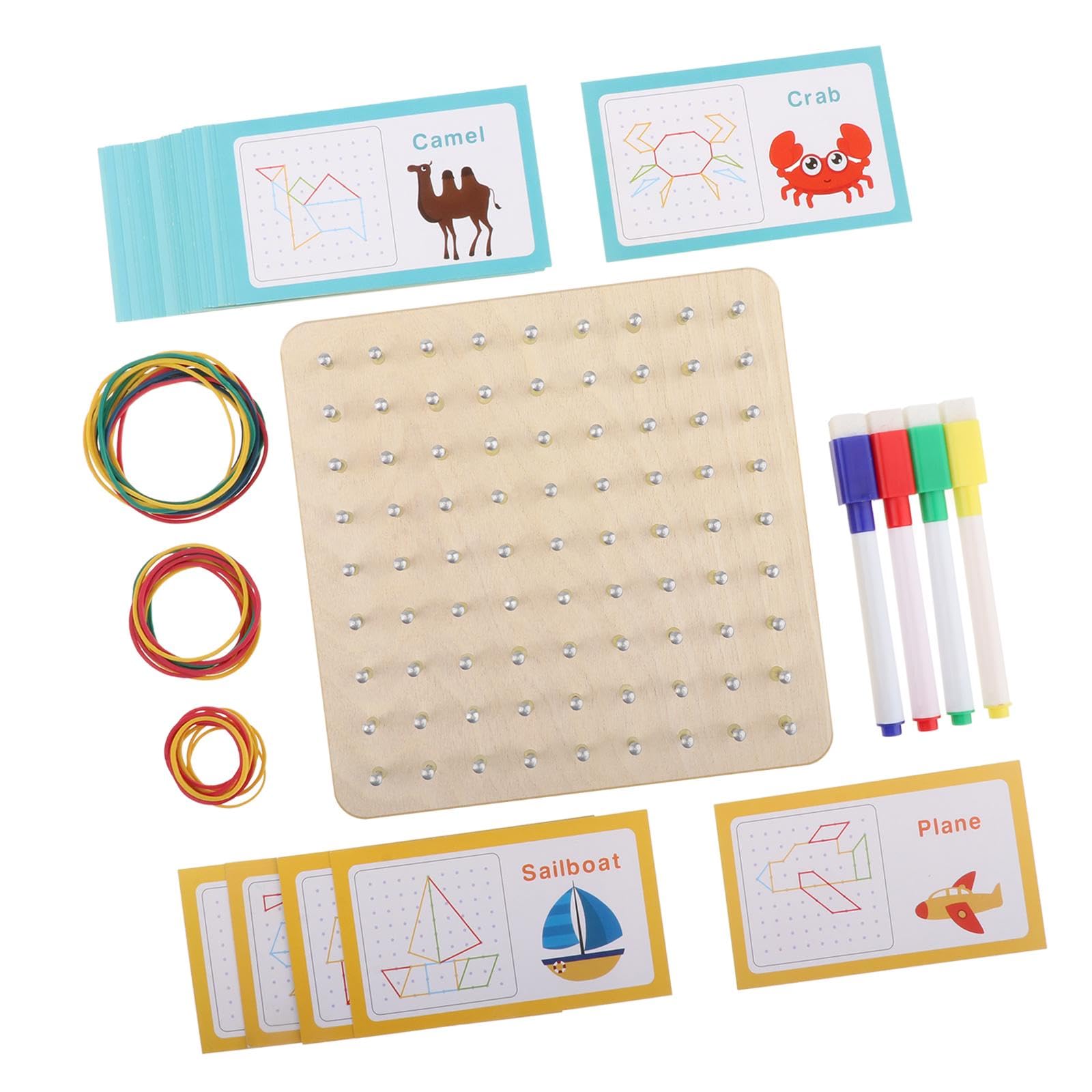 3 zestaw drewnianych geoboard łamigłówka tablica blok geoboard dla dzieci małych dzieci