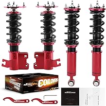 MaxPeedingRods Coilovers con 24 niveles de amortiguación para Nissan S13 Silvia 240SX 200SX 180SX Sileighty 1989-1999, amortiguadores de resorte, amortiguadores de suspensión, altura ajustable