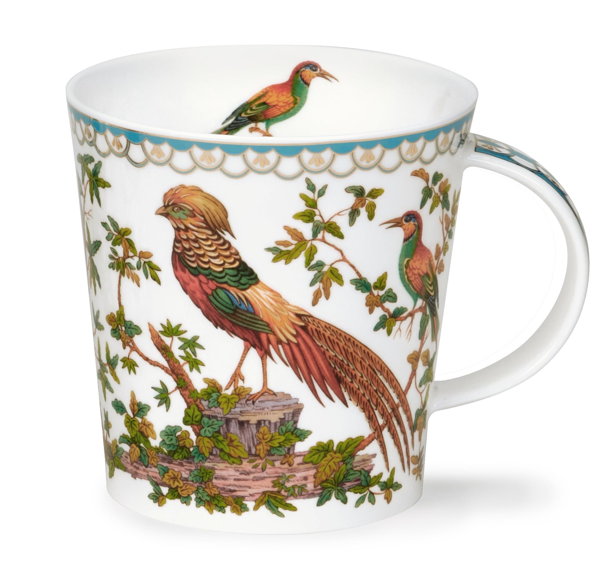 Mug Dunoon porcelaine fine dorures or 22 carats bleu grande tasse a the Cairngorm Natoru 0.48 l