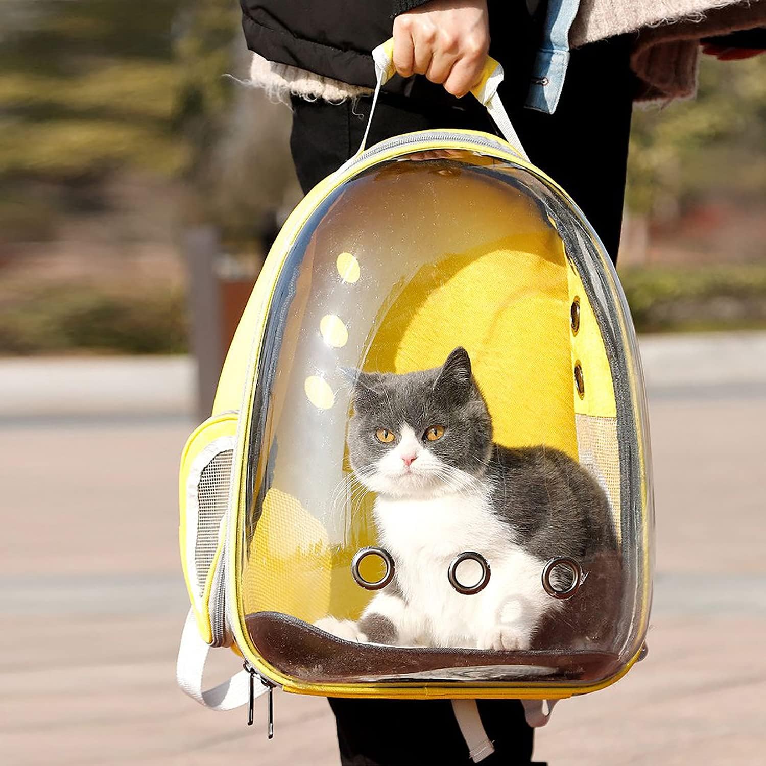 Xliner Pet Backpack Carrier for Cats Front Facing Medium Dogs Expandable Hiking Backpack Carrier