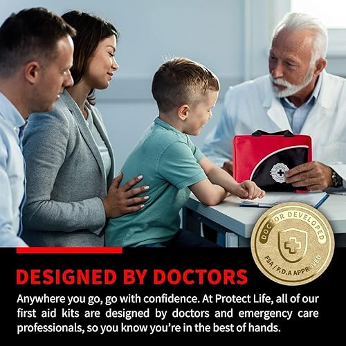 Vista 24 de Protect Life Kit de primeros auxilios de supervivencia para el hogar/negocios, kits de supervivencia de campamento Mini kit de primeros auxilios