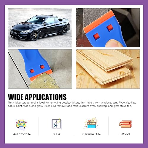 Miniatura 7 de Swpeet 36 piezas de cincel de plástico y raspador de cuchillas de plástico de 34 pulgadas, 78 pulgadas, 1 pulgada y 1-12 pulgadas, kit de