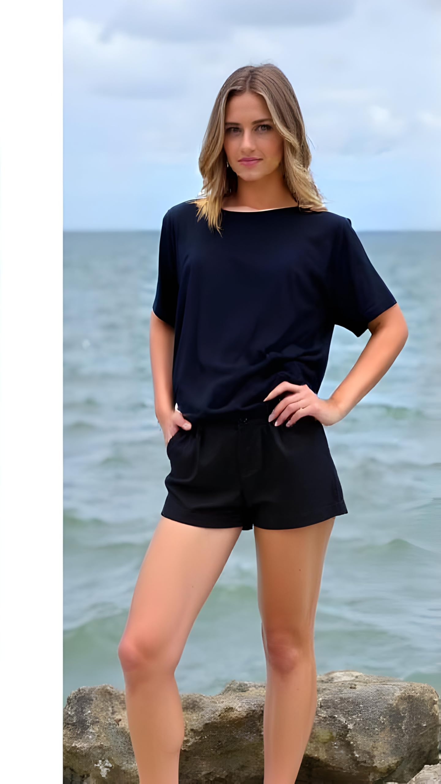 779hub - Dry Shirt/Sweatshirt & Shorts/Unisex Sportswear/Swimwear/Gymwear for Women/Men (in, Alpha, M, Regular, Standard, Black) 3