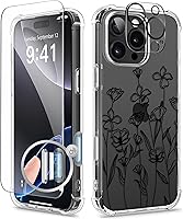 Vista 29 de GVIEWIN - Funda para iPhone 11 con protector de pantalla + protector de lente de cámara, cubierta protectora transparente suave de poliuretano