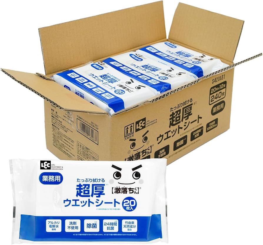 Amazon.co.jp: レック 業務用 激落ちくん 超厚 ウェットシート 20枚入 Amazon.co.jp: レック 業務用 激落ちくん 超厚 ウェットシート 20枚入