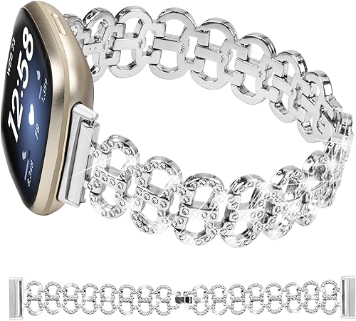 Miniatura 3 de Miimall Compatible con Fitbit Versa 4 Bling Band