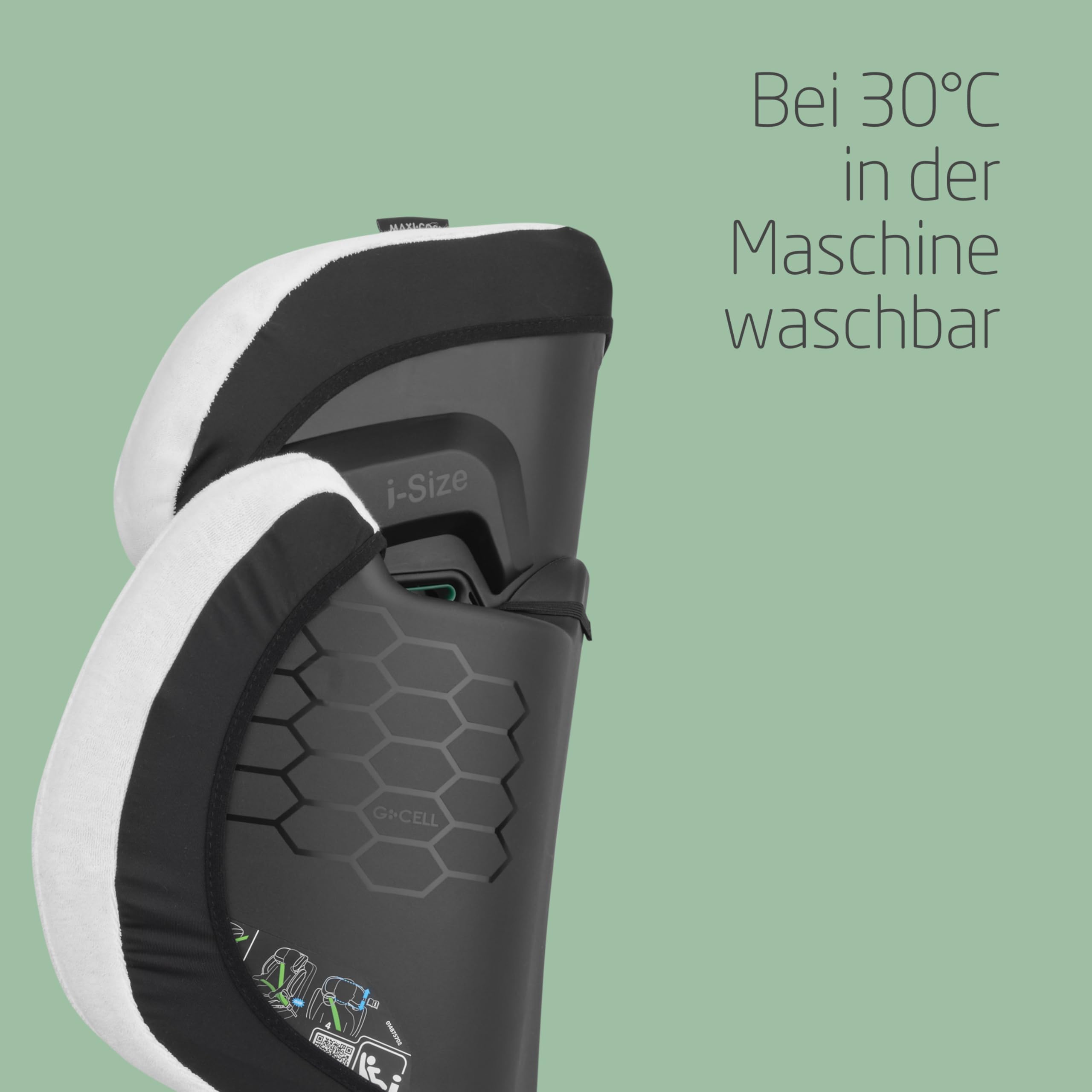 Maxi-Cosi Autositzbezug aus Bio-Baumwolle für RodiFix M i-Size/RodiFix R i-Size, Babyschalenbezug, Weich, Atmungsaktiv, Feuchtigkeitsabsorbierend, Waschmaschinenfest, Natural White