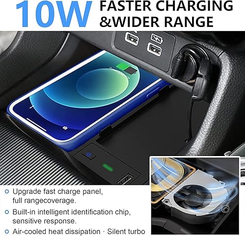 Miniatura 6 de Braveking1 Cargador inalámbrico de coche para Honda Civic Hatchback Si Coupe tipo R 2022 2023 cargador de teléfono de carga rápida para nuevo panel