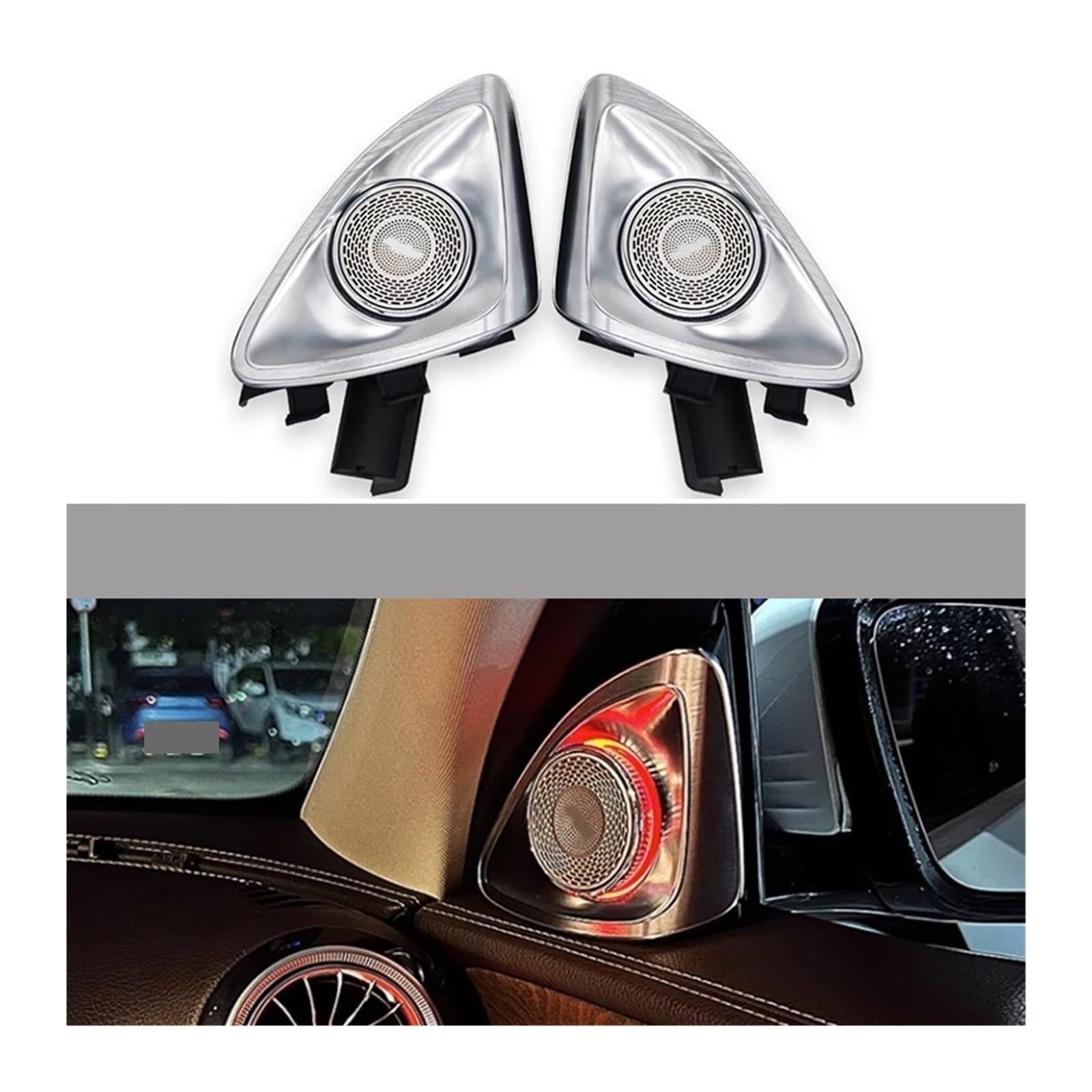 Colorful 4D Rotary Tweeter Compatible with Mercedes-Benz C-Class W206 2022 2023+ Rotary Tweeter Atmosphere Lamp