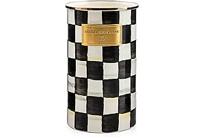 Elegant MacKenzie Childs Enamel Utensil Holder for Enhanced Kitchen Ambiance