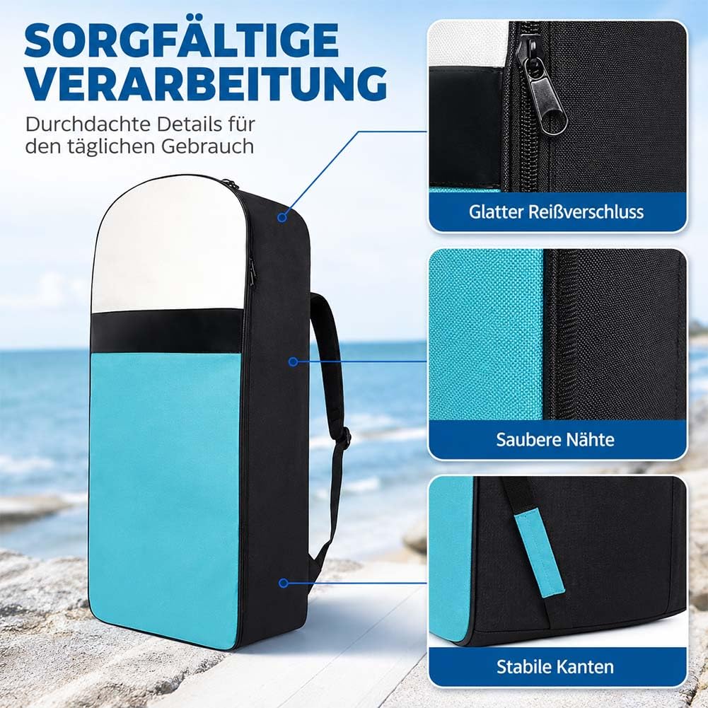 SUP Rucksack Tasche für Stand Up Paddle Board, 600D Oxford Paddleboard Tragetasche, Ersatzrucksack für aufblasbares SUP Board, Pumpe, Paddel & Zubehör