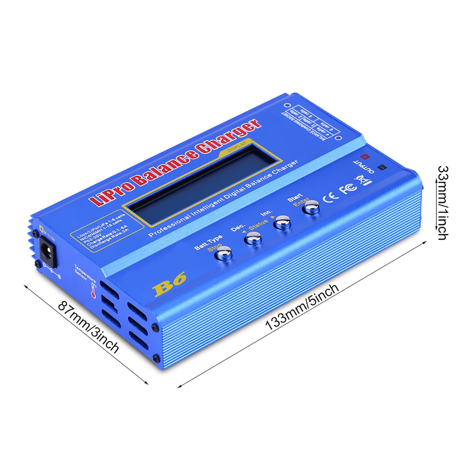 Chargeur de Batterie Numérique RC avec Détection de Température et Mode de Stockage pour Charge et Décharge Intelligentes pour Accessoire RC (#1)