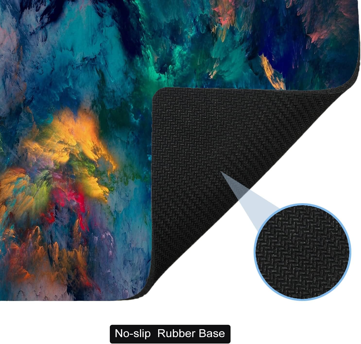Small Mouse Pad Cute, Mini Mouse Pads for Wireless Mouse and Laptop, Travel Mousepads with Designs - Color Splash/Colorful Clouds, Portable Mousepad with Non-Slip Rubber Base - 5.5 x 7 in image 5