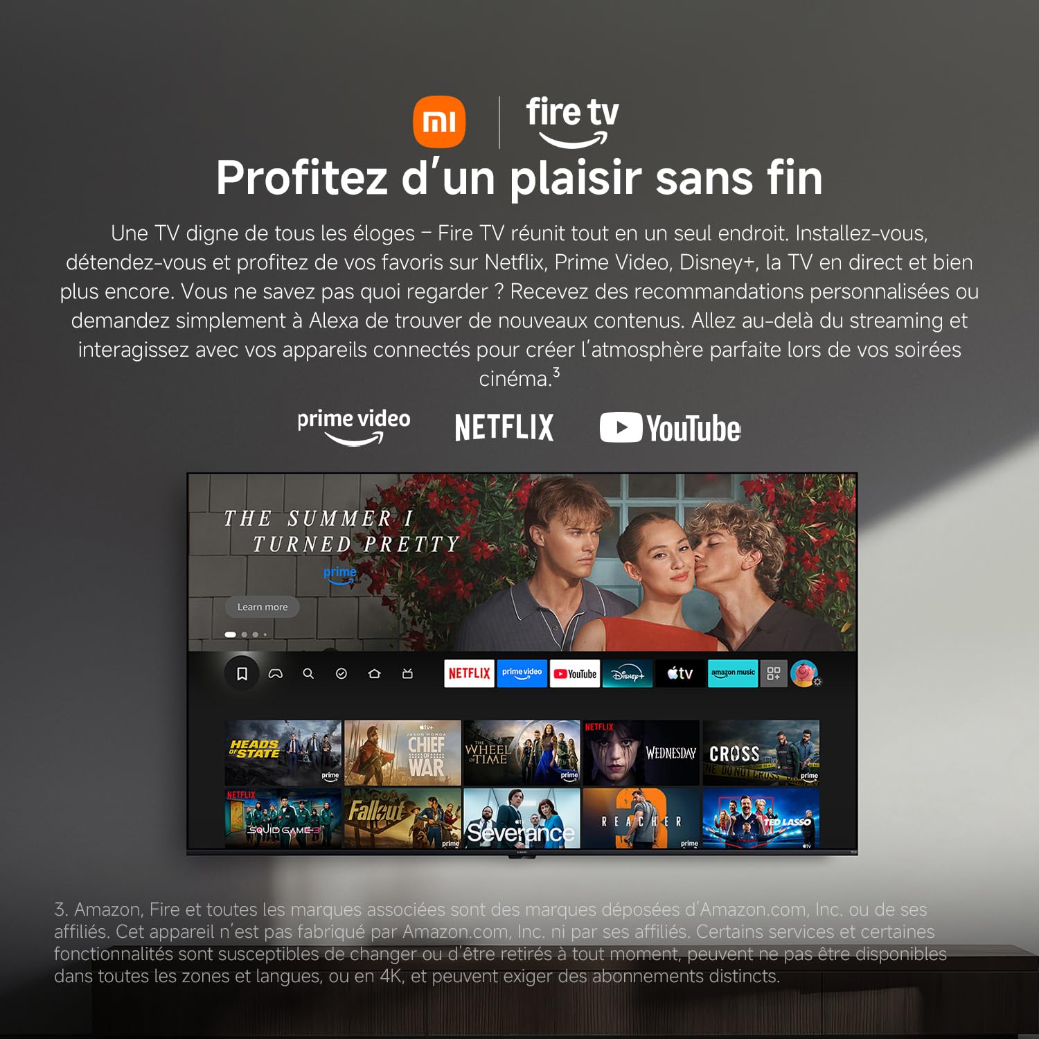 XIAOMI TV FX Mini LED 43" (101 cm) | Smart TV QD-Mini LED 4K UHD | Fire TV, HDR10+, MEMC | DTS:X, AirPlay 2, Mode Filmmaker, Commande Vocale Alexa