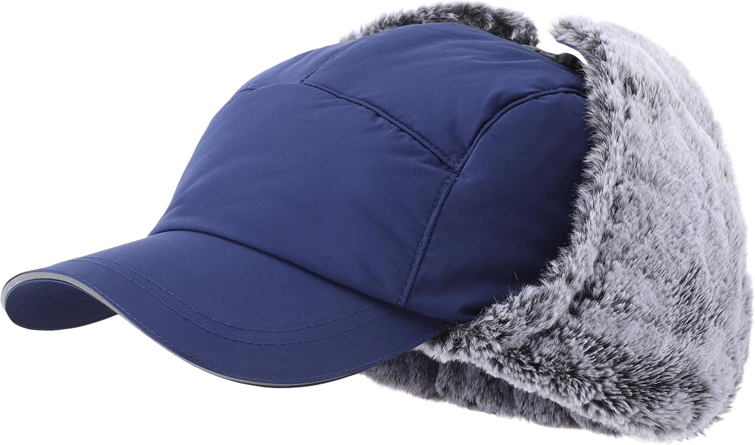 Home Prefer Waterproof Mens Faux Fur Trooper Trapper Hat Hunting Warm Winter Hat with Ear Flaps Visor Face Mask - Image 2