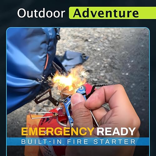 Miniatura 6 de OUTDOOR ELEMENT Firebiner 6-en-1 - Mosquetón Iniciador de Fuego EDC Multiherramienta de Emergencia - Llavero, Cuchilla Utilitaria, Abrebotellas y Más