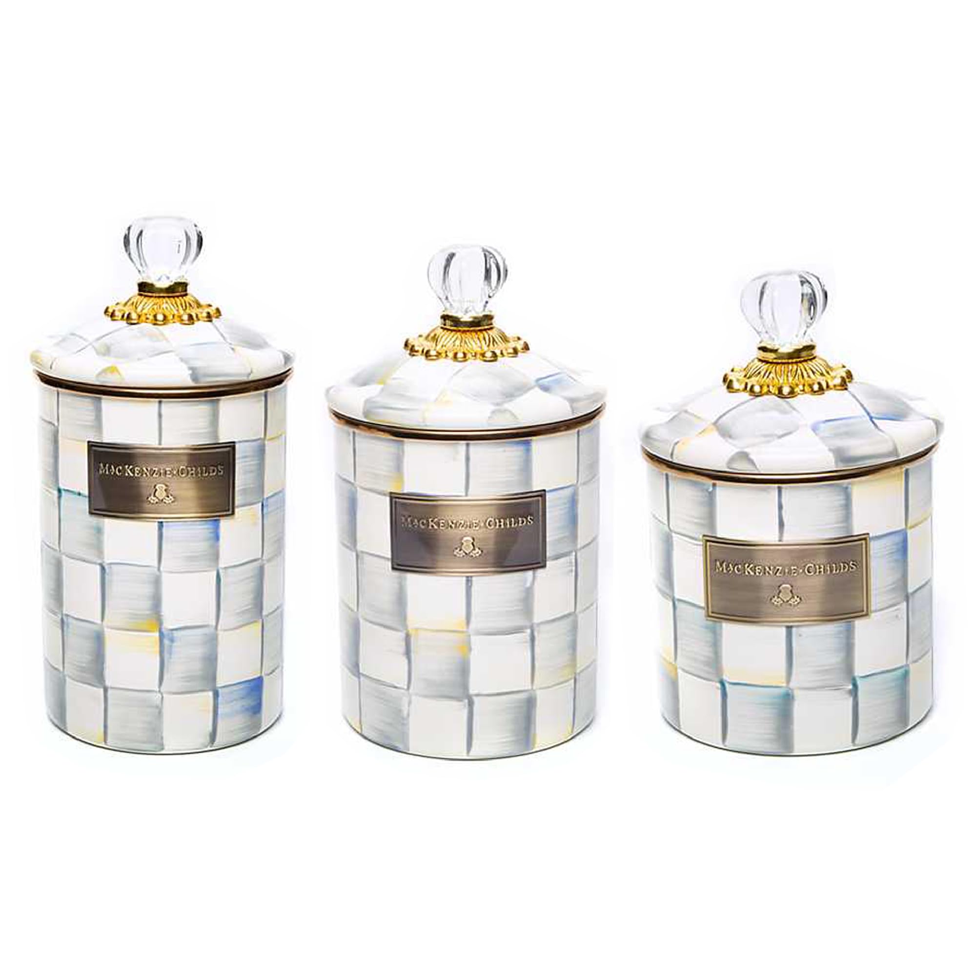 Amazon.com: MACKENZIE-CHILDS Enamel Canister Set, Small (38 oz