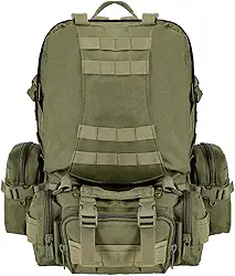 55L Mochila Masculina Viagem, Sistema Molle, Mochila de Grande Capacidade para Caminhadas, Acampamentos e Atividade ao Ar Livre