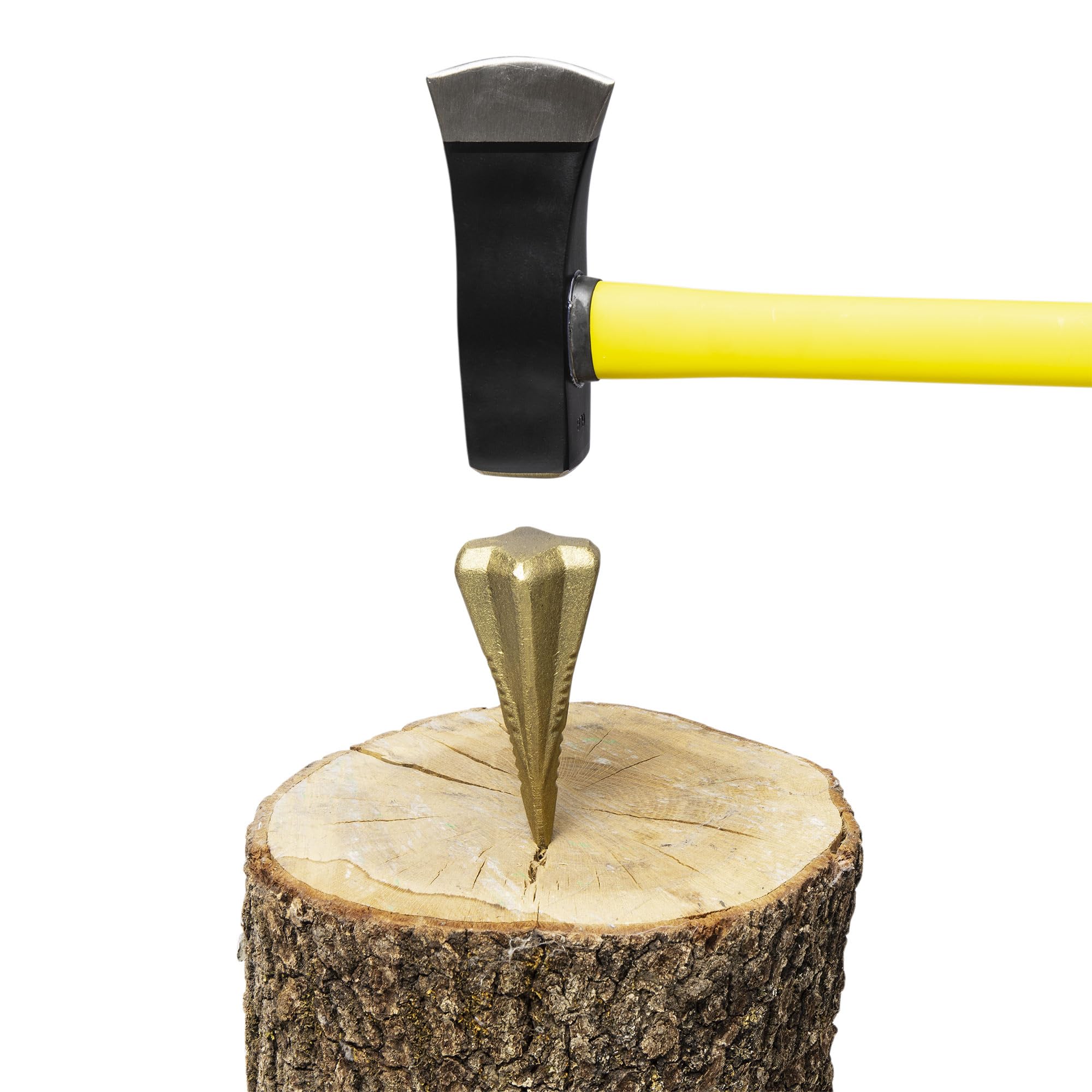 Coin Éclateur De Bûches WERKA PRO 1,5 Kg - Forme Étoile, Anti-Retour, Pour Fendre Le Bois De Chauffage