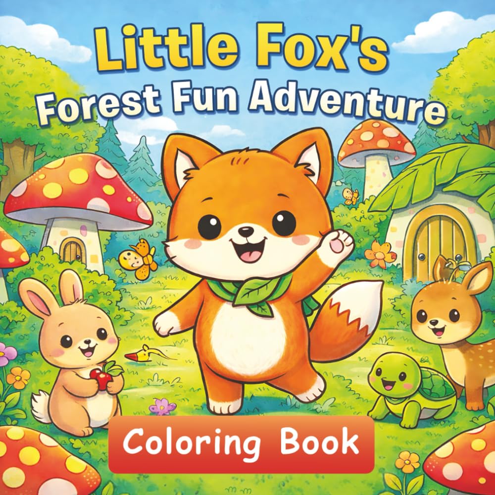 Little Fox's Forest Fun Adventure: Coloring Book