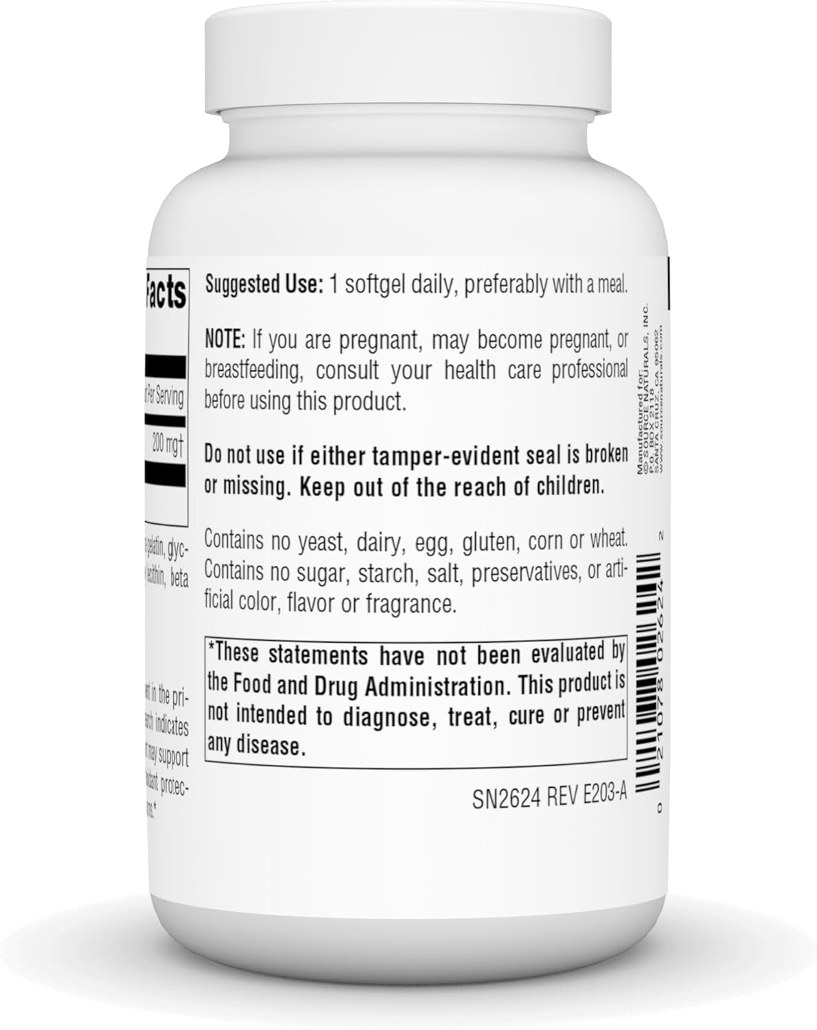 Source Naturals Coenzyme Q10, Antioxidant Support*, for Heart, Brain, Immunity, & Liver Support, 200 mg - 90 Softgels