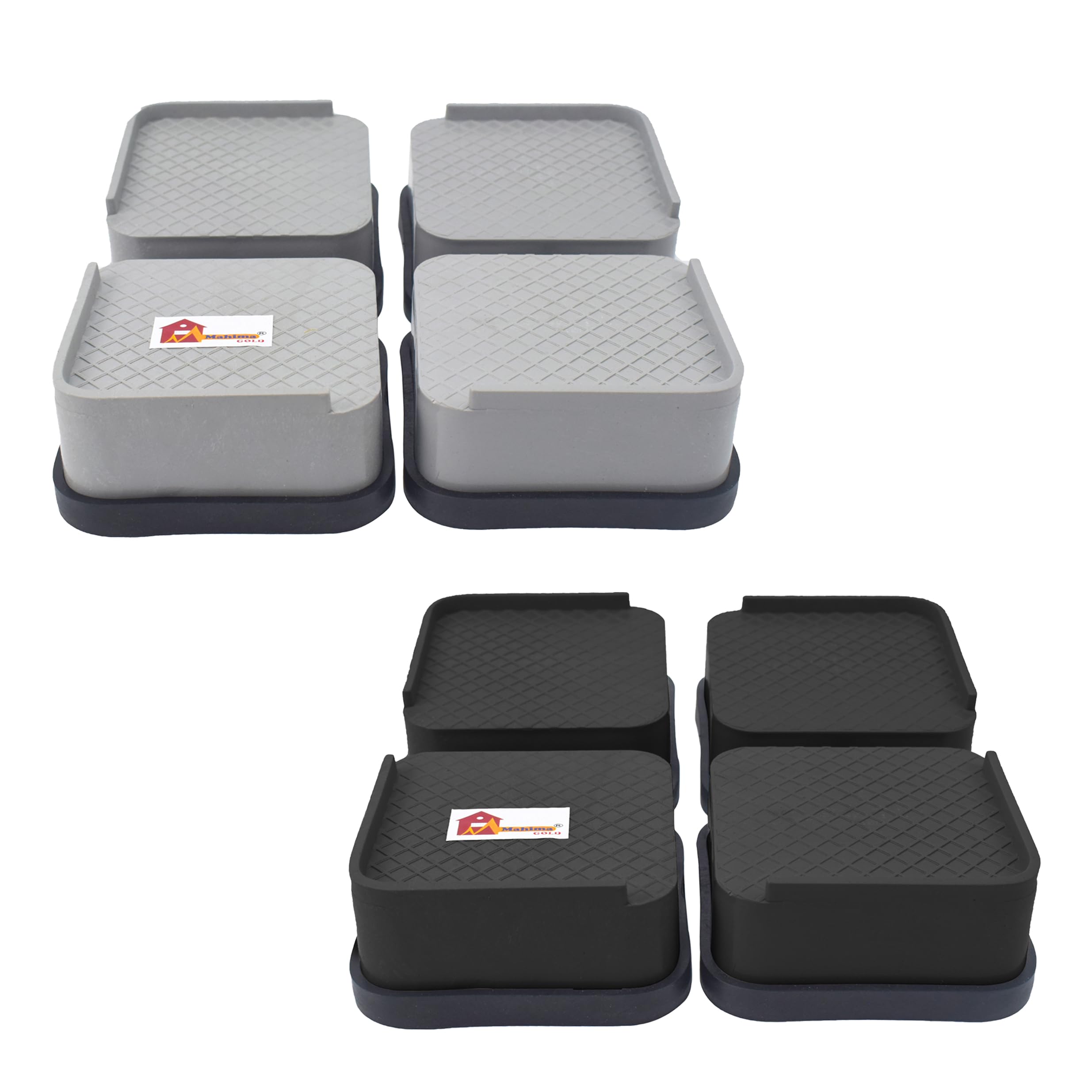Refrigerator Stands Square Shape Washing Machine Stand Fridge Stand Washer Dryer Furniture Riser Stand Pads Legs(4 Piece) with Rubber Multi Colour