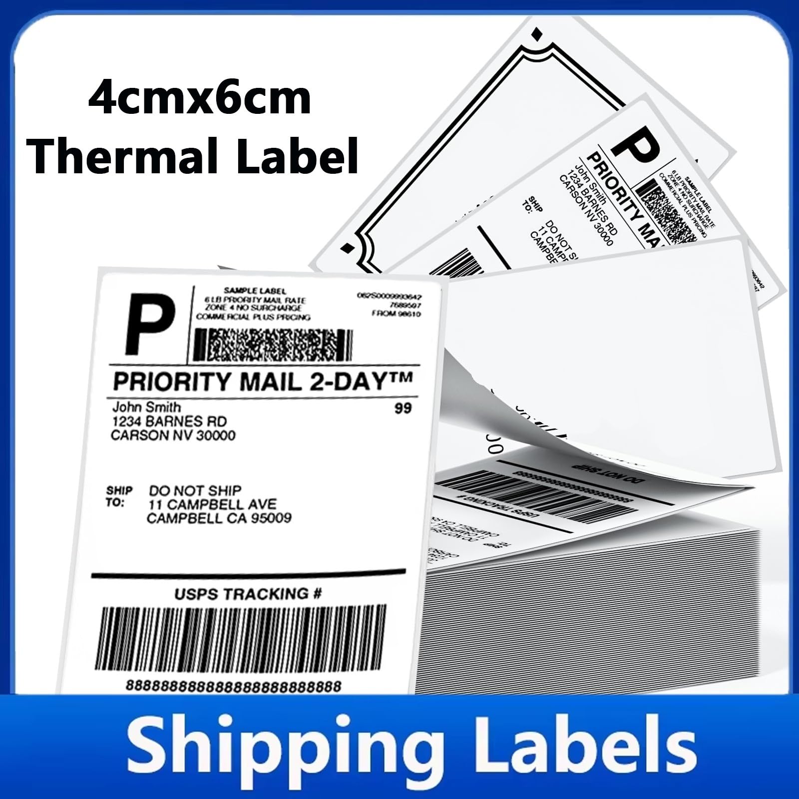 Etiqueta Termica Etiquetas térmicas autoadhesivas de 4x6 pulgadas(200PCS)