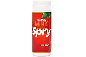 Spry Xylitol Cinnamon Breath Spray - Dry Breath Mints Increase Saliva, Reduce Bad Breath