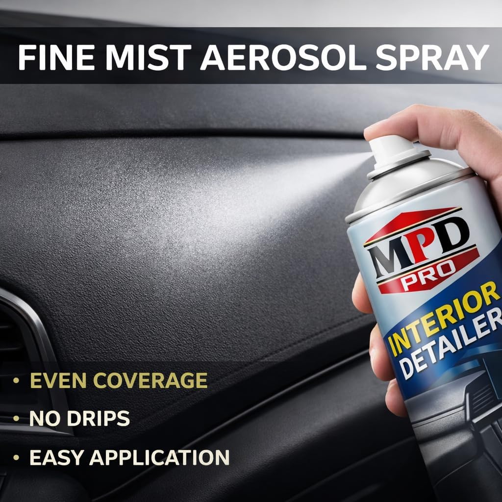 MPD PRO Car Interior Cleaner Spray – Interior Detailer for Dashboard, Console, Vents & Trim – Streak-Free Automotive Interior Detailing Spray with Matte Finish – Fresh Scent – 12 oz (Pack of 12)