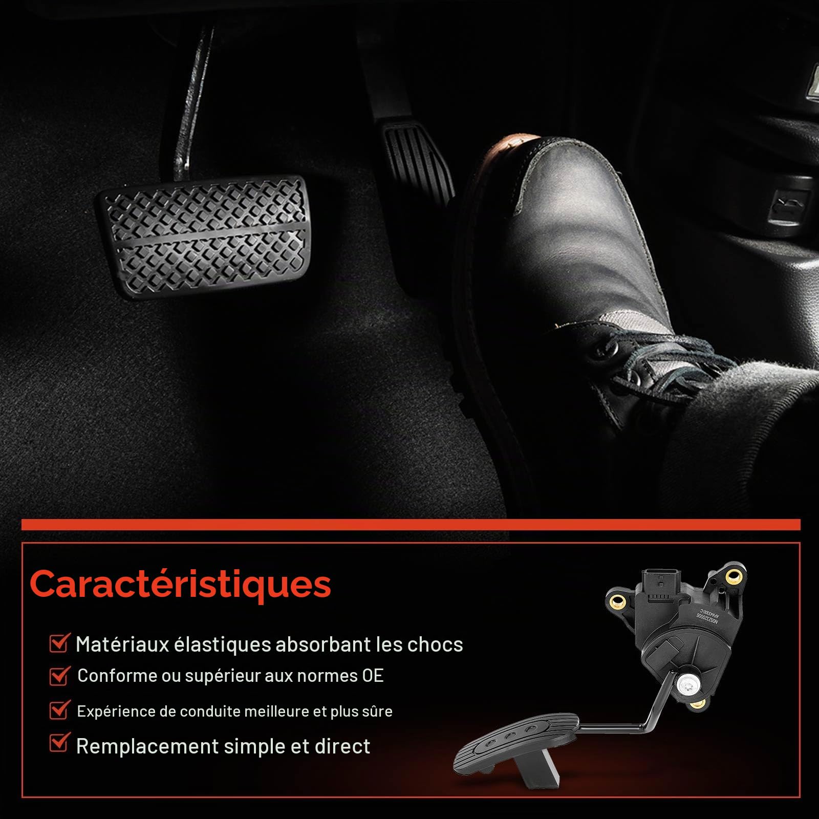 Frankberg Pédale d'Accélérateur Compatible avec Micra III K12 Note E11 NE11 Micra C+C III K12 Remplacer# SU14488,180021JY0B