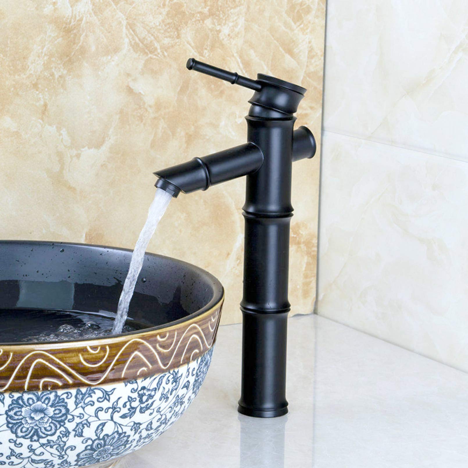 Robinet laiton massif noir pour évier cuisine et mitigeur de salle de bain