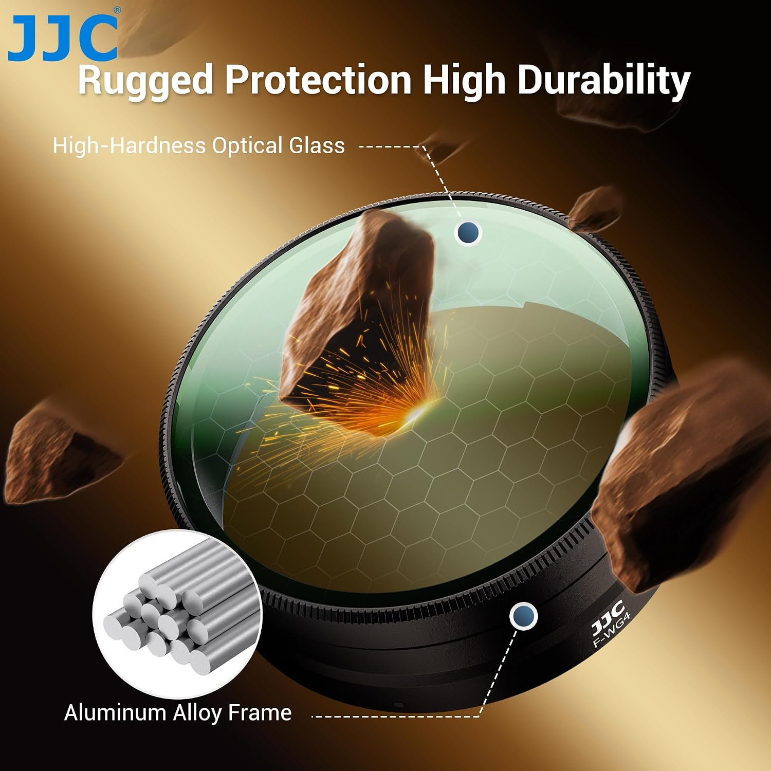JJC Металлический УФ-фильтр L39, совместимый с Ricoh GR IV GR4 HDF, монохромный | AR + L39 + водоотталкивающее покрытие, светопропускание 99,5%, защита от пыли и жира