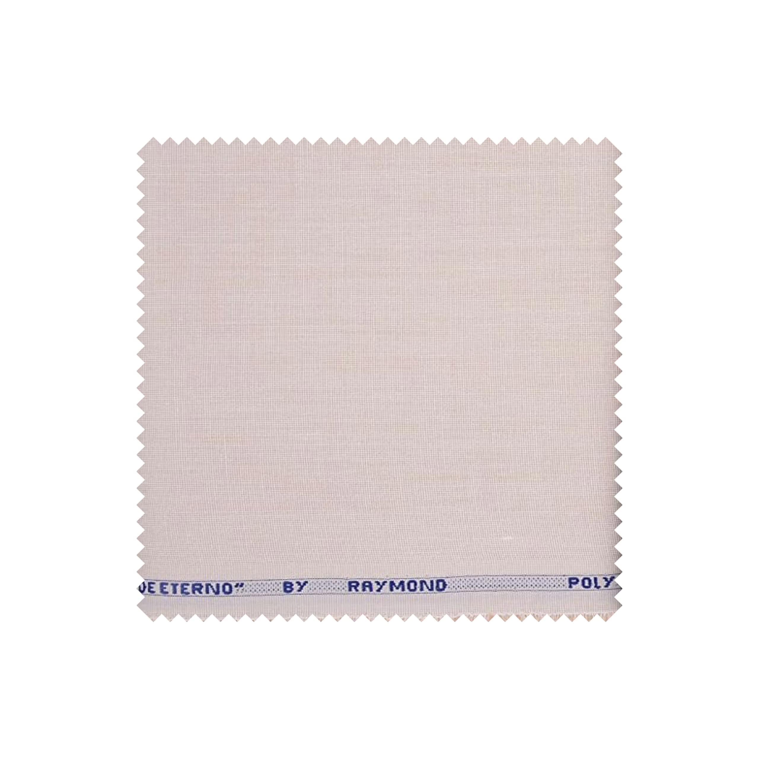 Raymond Fabrics Poly-Cotton Shirt Fabric (2.5 Meters, All Weather Fabric, Unstitched, Light Beige, Solid)