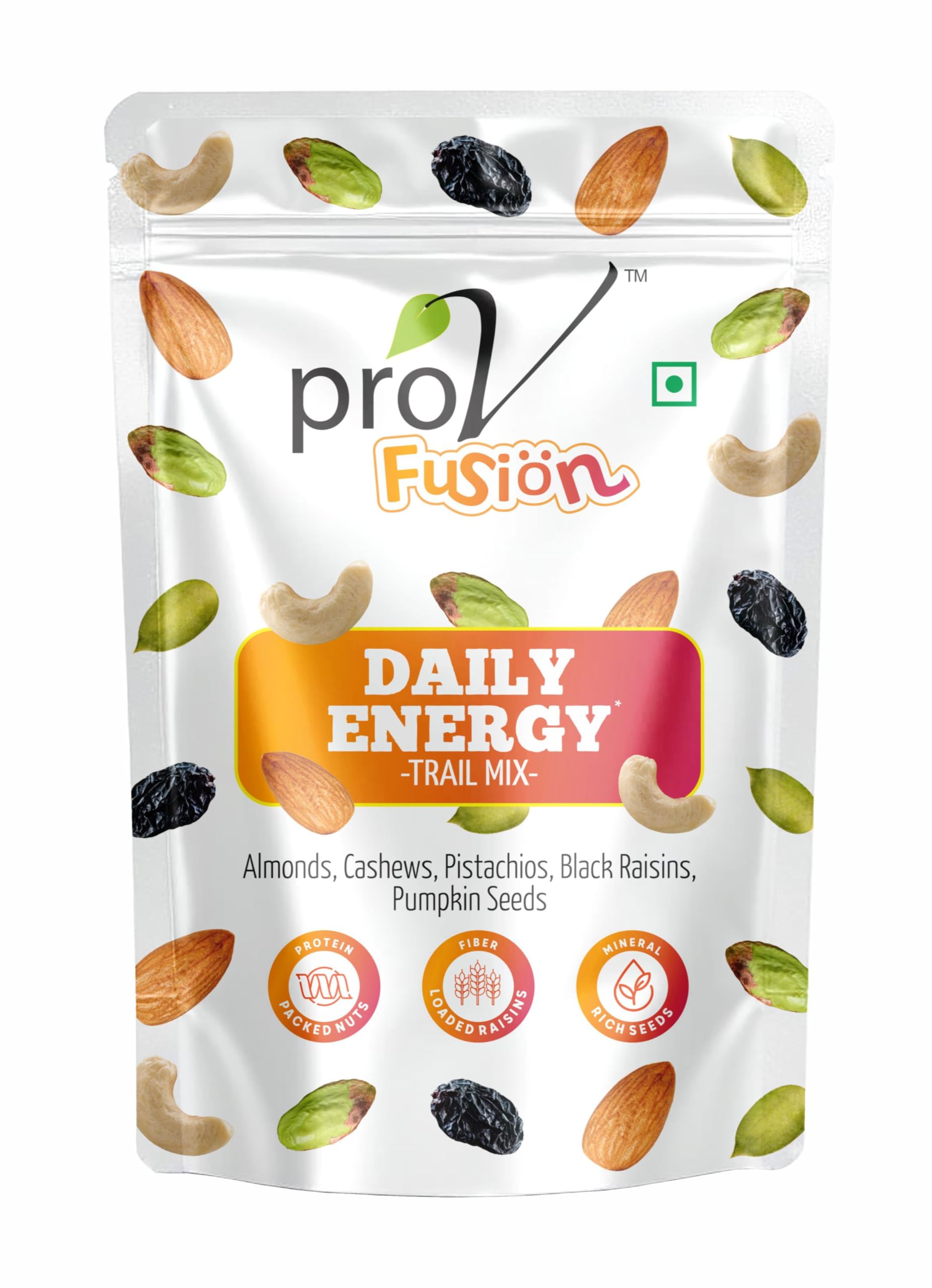 ProV Fusion - Daily Energy Trail Mix 200g | Nut & Dfryfruit Mix | Pumkin Seed | Black Raisin | Almonds | Cahsews | Pistachios | Satisfyingly Sweet & Nutty | Source of Plant-Based Proteins | Mixed Nuts | Trail Mixes | Healthy Natural Snack | Nut based (B09VKK3LDC) Amazon Price History, Amazon Price Tracker