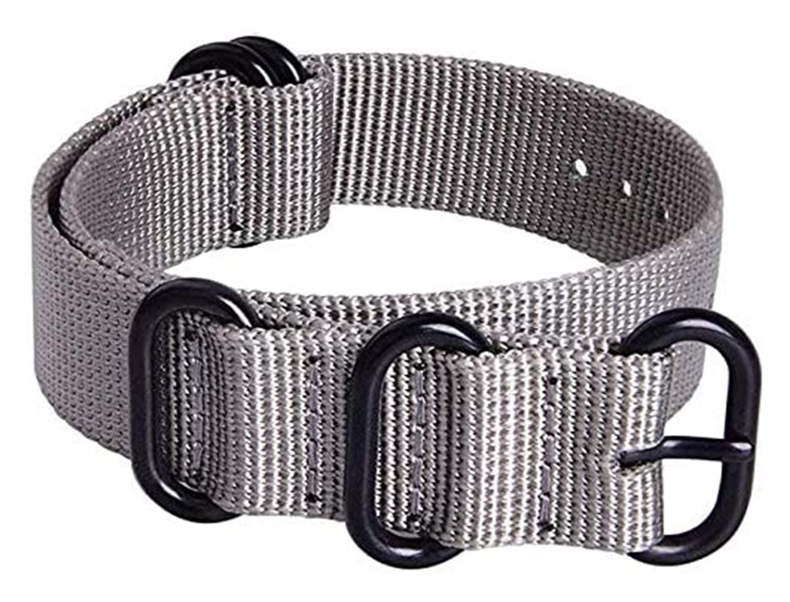 Bracelets élastiques en nylon tressé à boucle régl Bracelet de montre 18mm 20mm 22mm 24mm avec boucle lourde noire bracelet de montre à usage général bracelet de montre en nylon tissé bracelet de mont