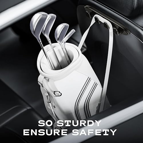 Miniatura 4 de OATSBASF Paquete de 2 ganchos para asiento de automóvil para Tesla Model 3 Y accesorios 2025 2024 2023 2022 2021 2020, ganchos para colgar bolsos de