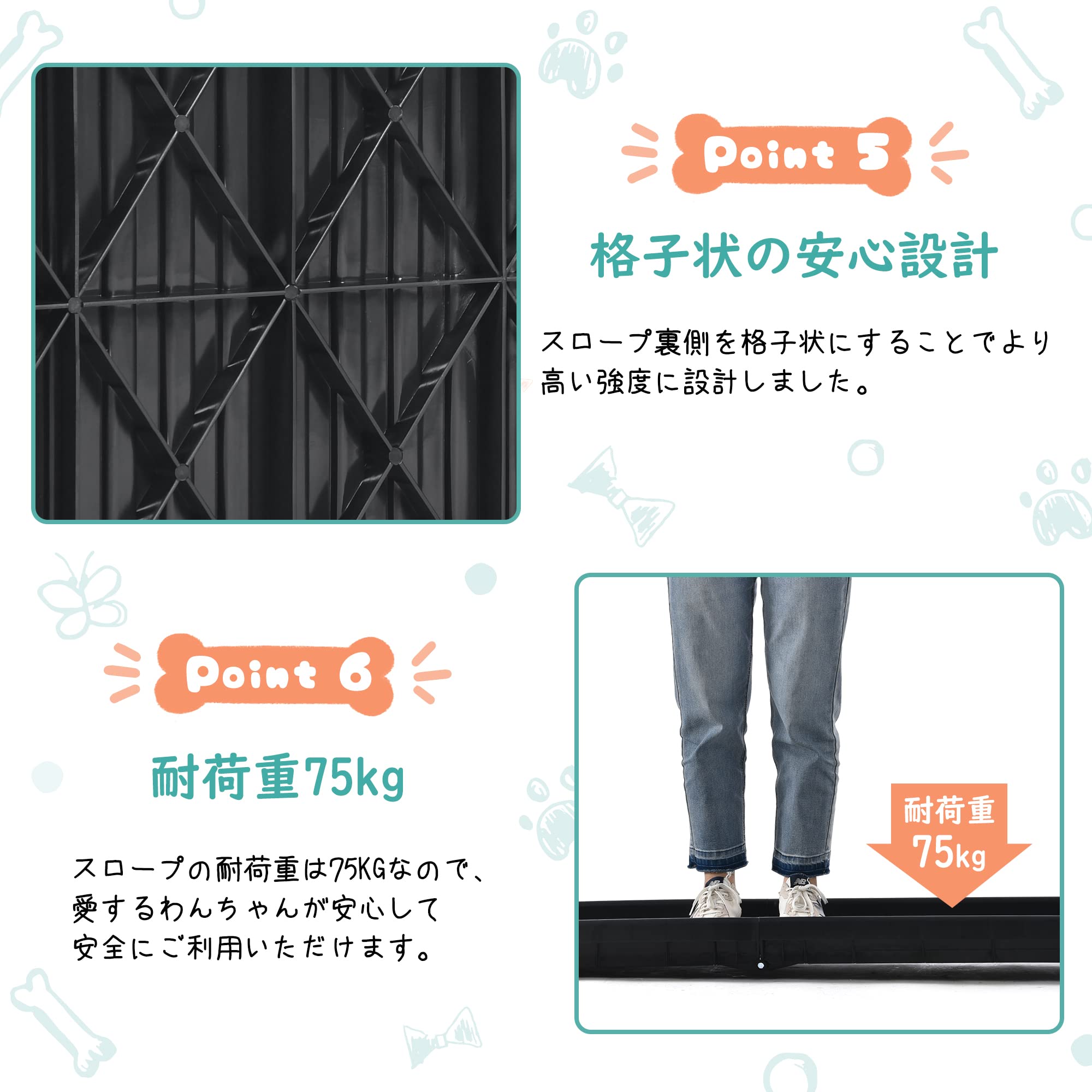 Amazon | 2つ折りドッグスロープ 犬ステップ 犬用スロープ 犬 ドッグ