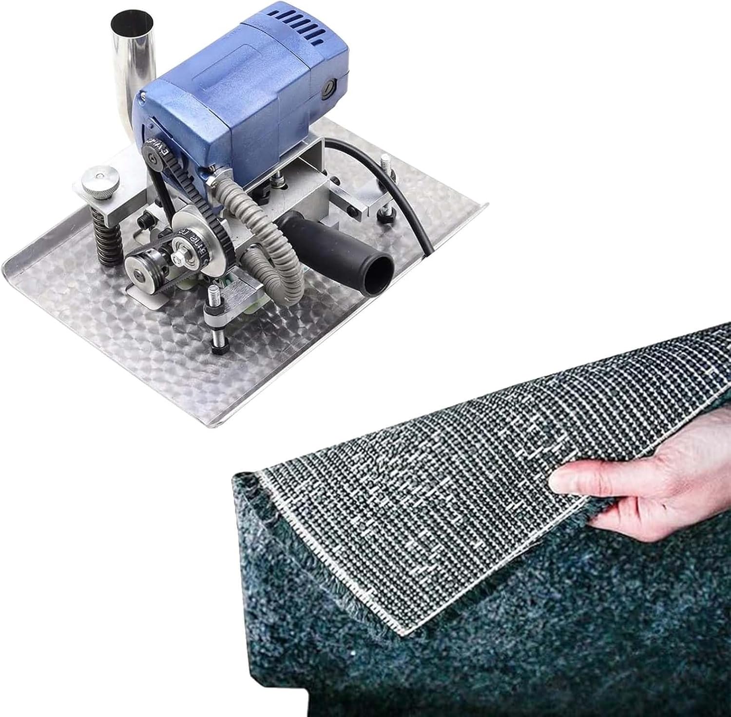 Professional Carpet Flattening & Shearing Machine, 500w Portable Flatbed Rug Trimmer with 15,000 Rpm for Fast Pile Removal, Adjustable Height for Tufted Textile, Carpet Making