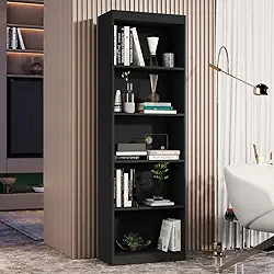 Estante Livreiro com 5 nichos Multiuso Organizador Casa JD (Preto)