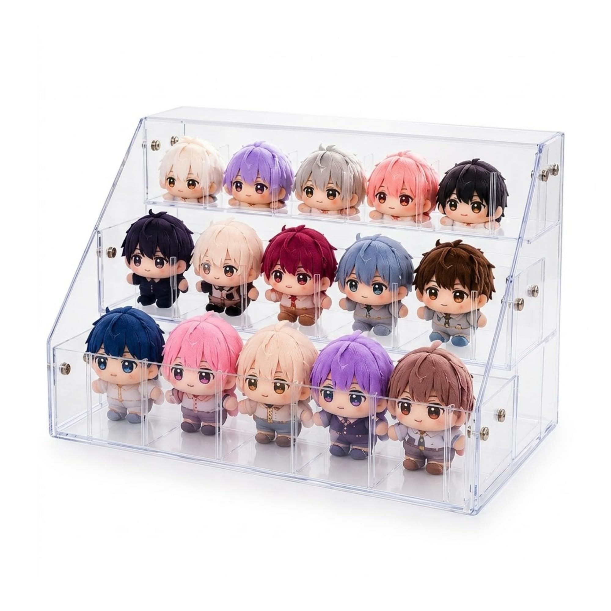 Amazon.co.jp: [alldeblue]ぬいぐるみ収納 ケース 3段 ぬいを立てて